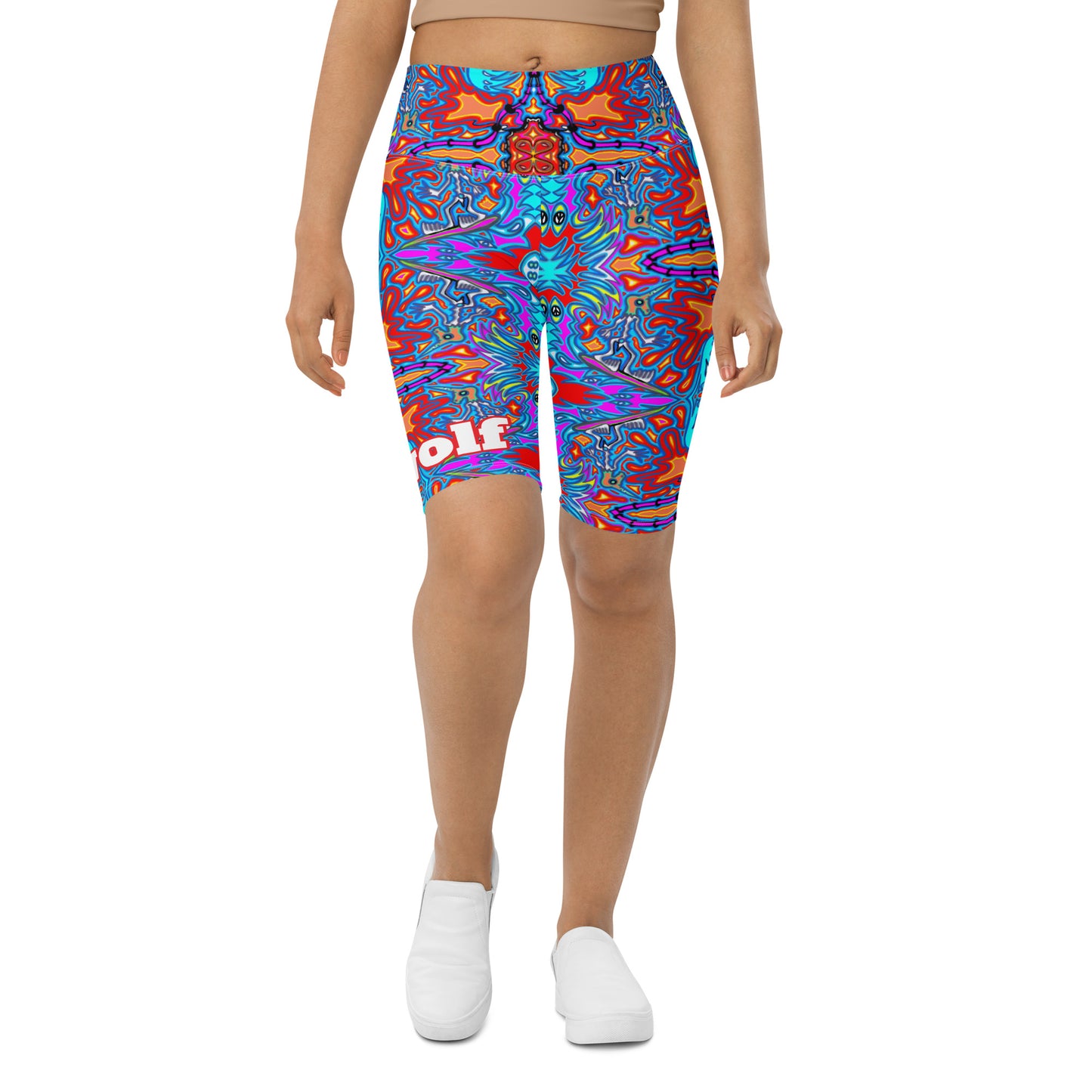 Blue surfer Biker Shorts