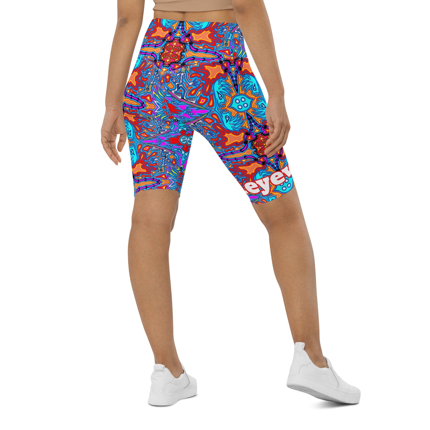 Blue surfer Biker Shorts