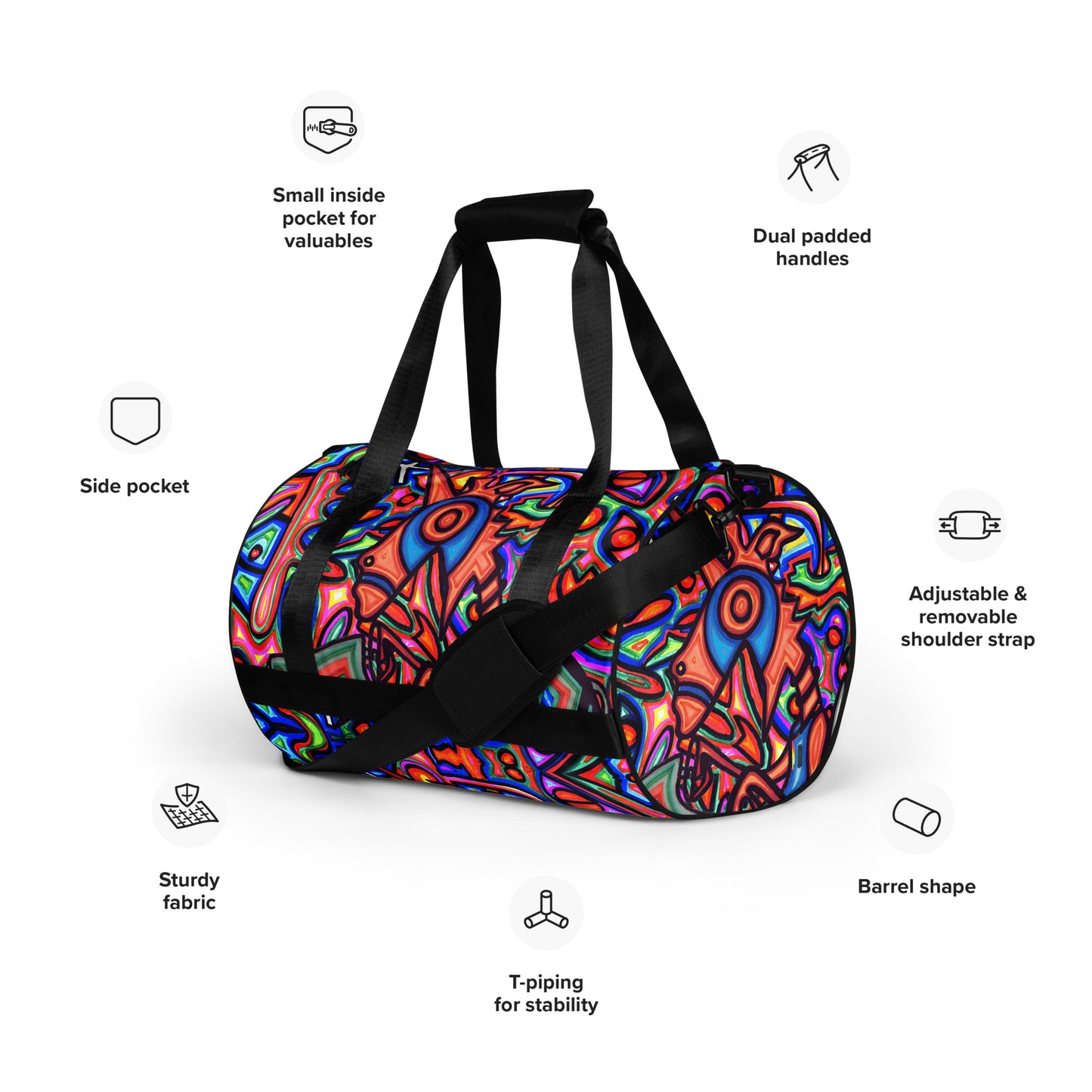 What you looking at All-over print gym bag