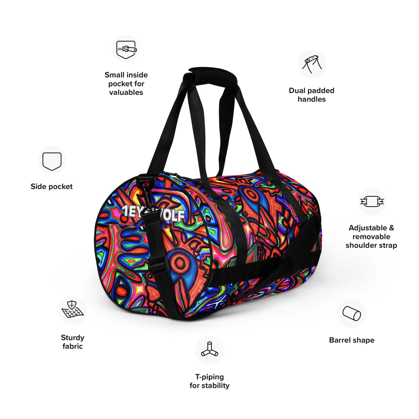 What you looking at All-over print gym bag