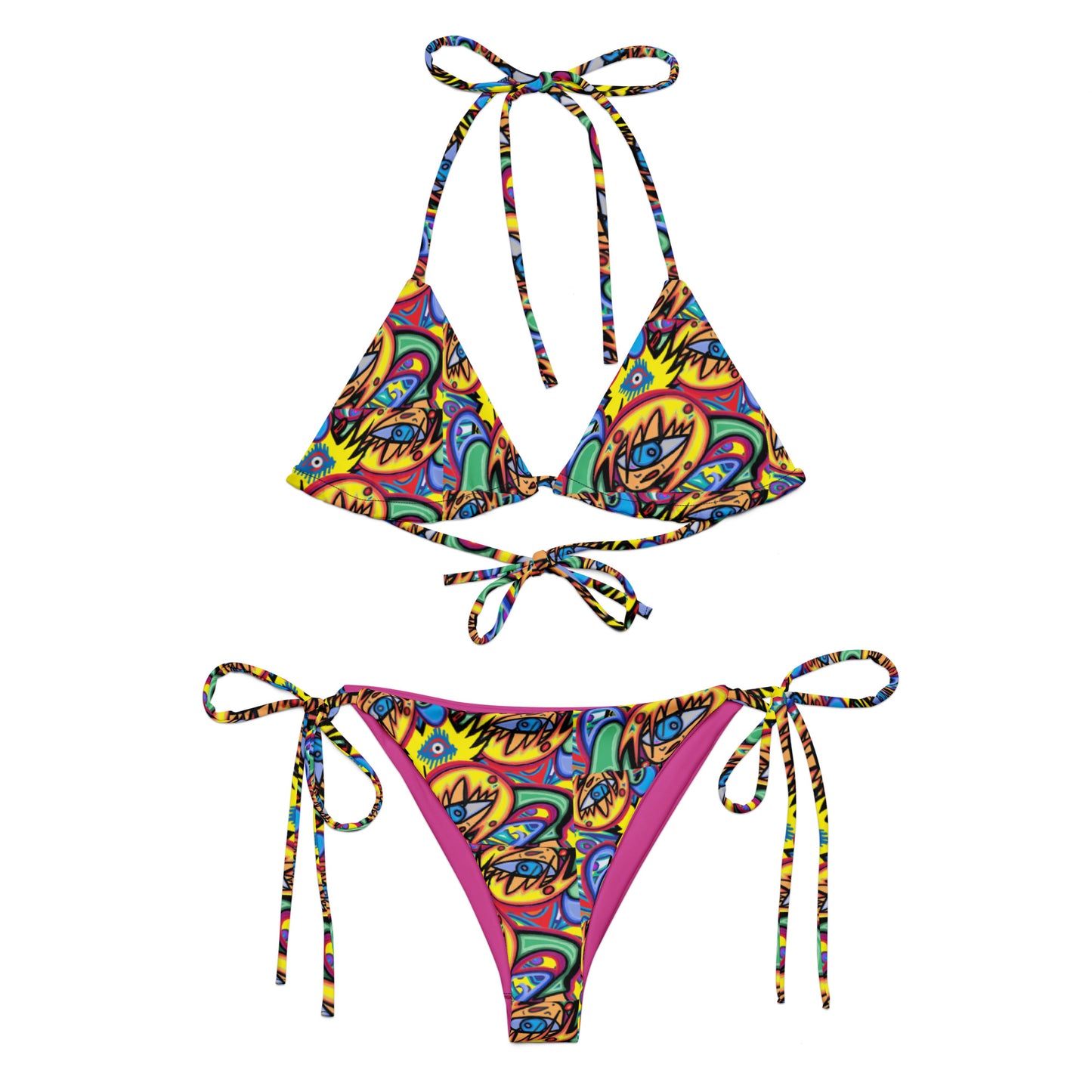 Chaos All-over print recycled string bikini