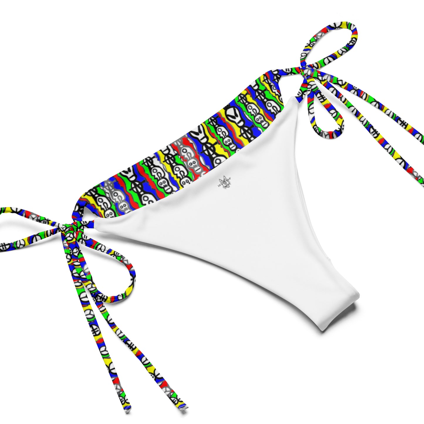 Skulls All-over print recycled string bikini