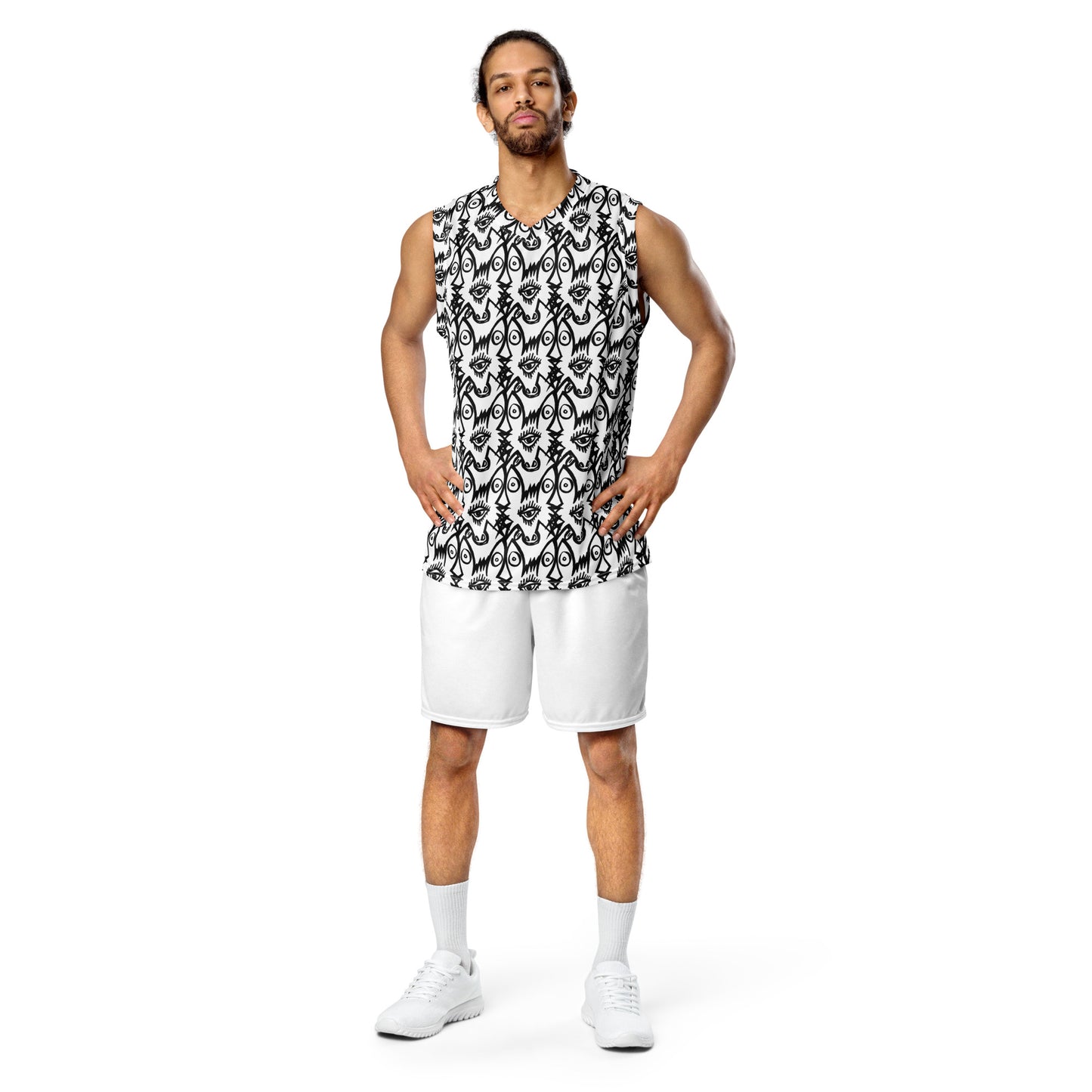 Recycled unisex basketball jersey