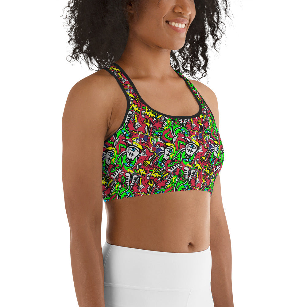 Skull dog Sports bra