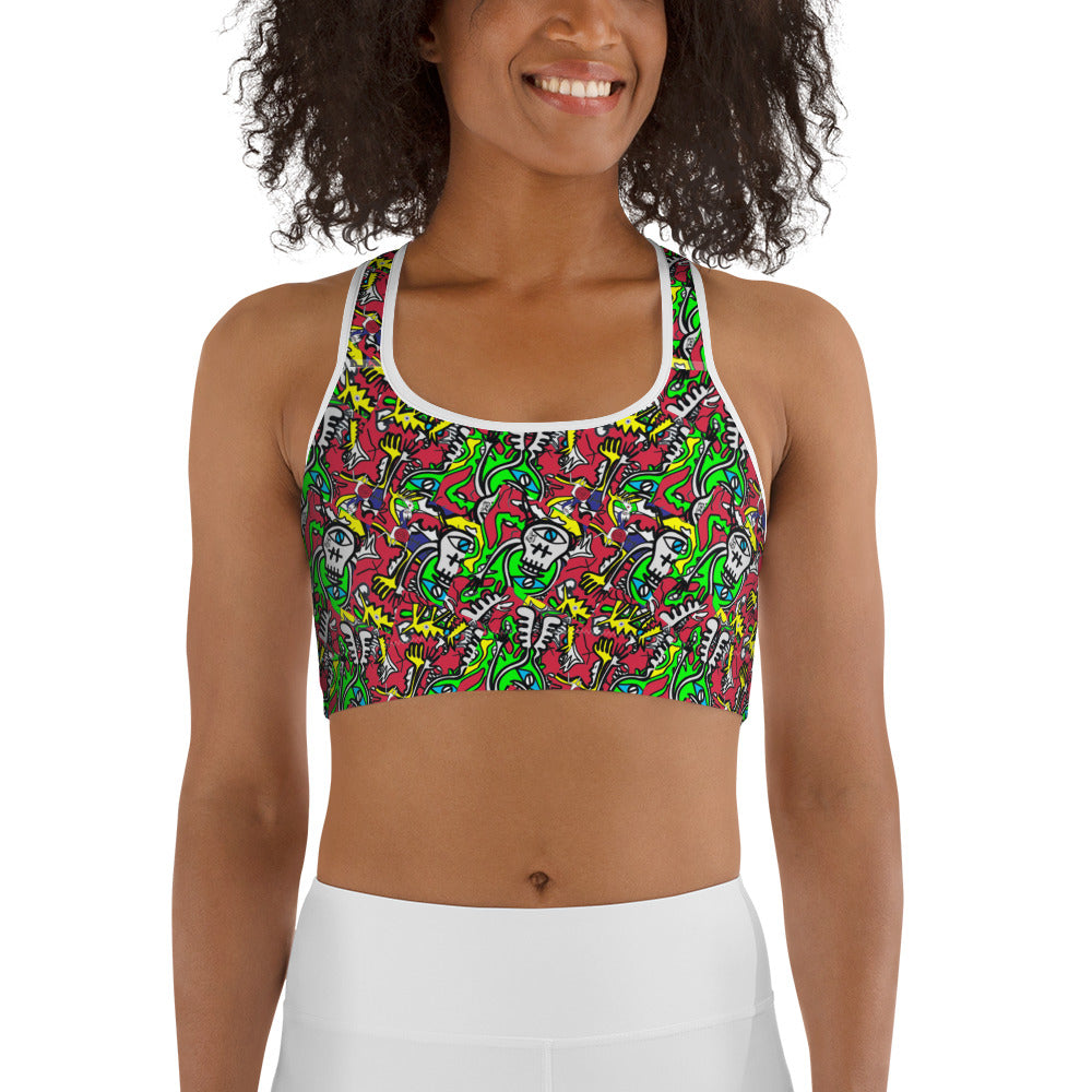 Skull dog Sports bra