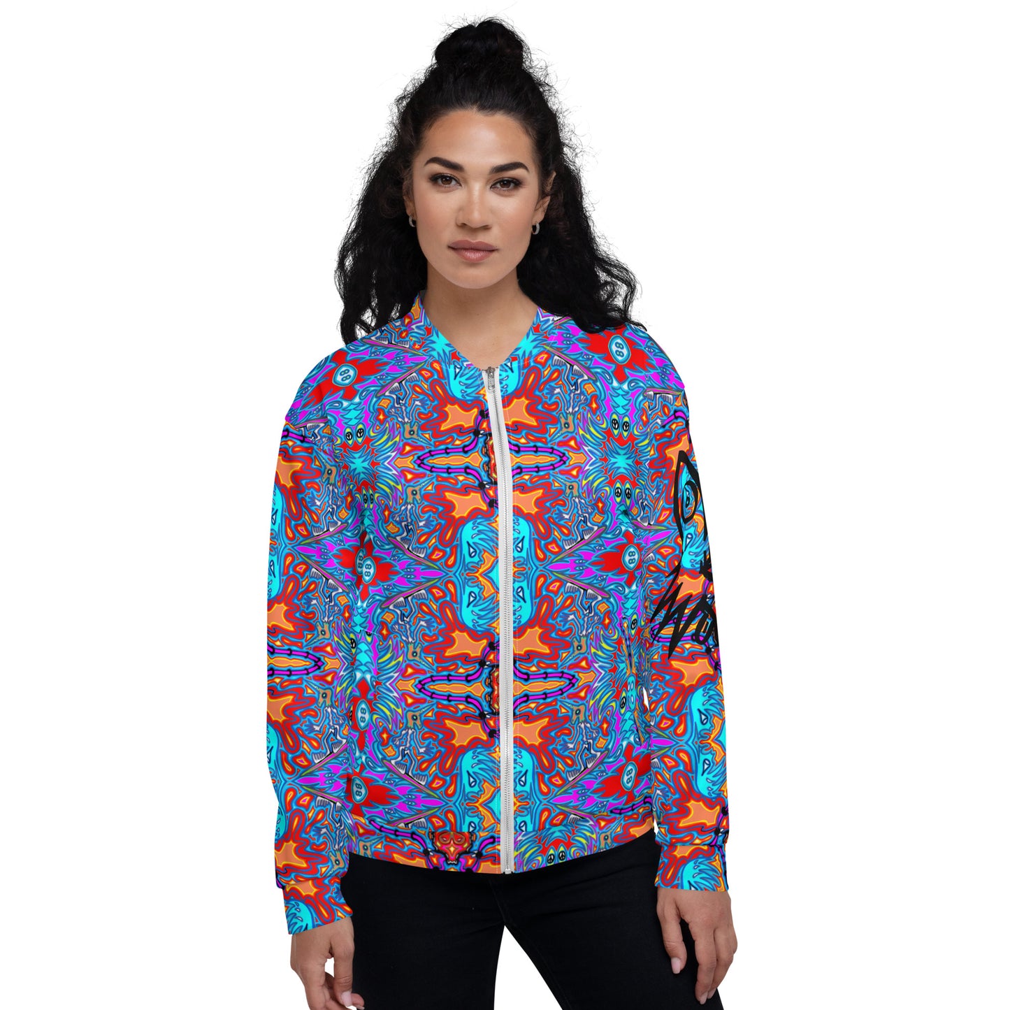 Blue surfer Unisex Bomber Jacket