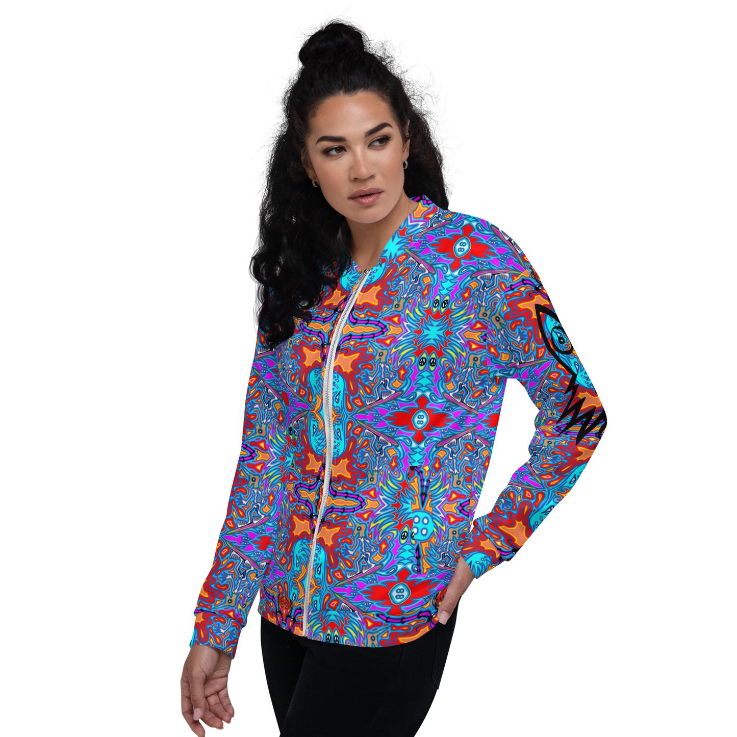 Blue surfer Unisex Bomber Jacket