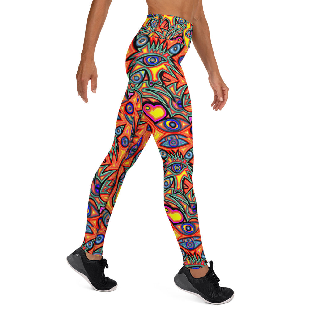 Multi wolf Yoga Leggings