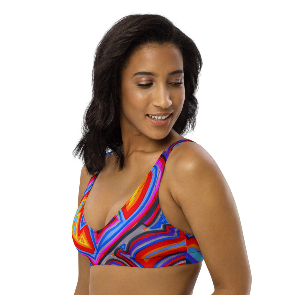 Recyled padded bikini top