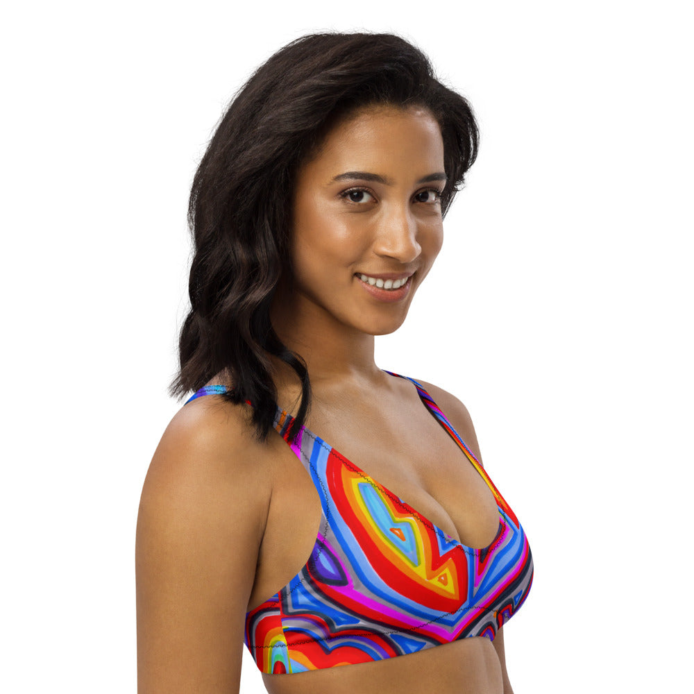 Recyled padded bikini top