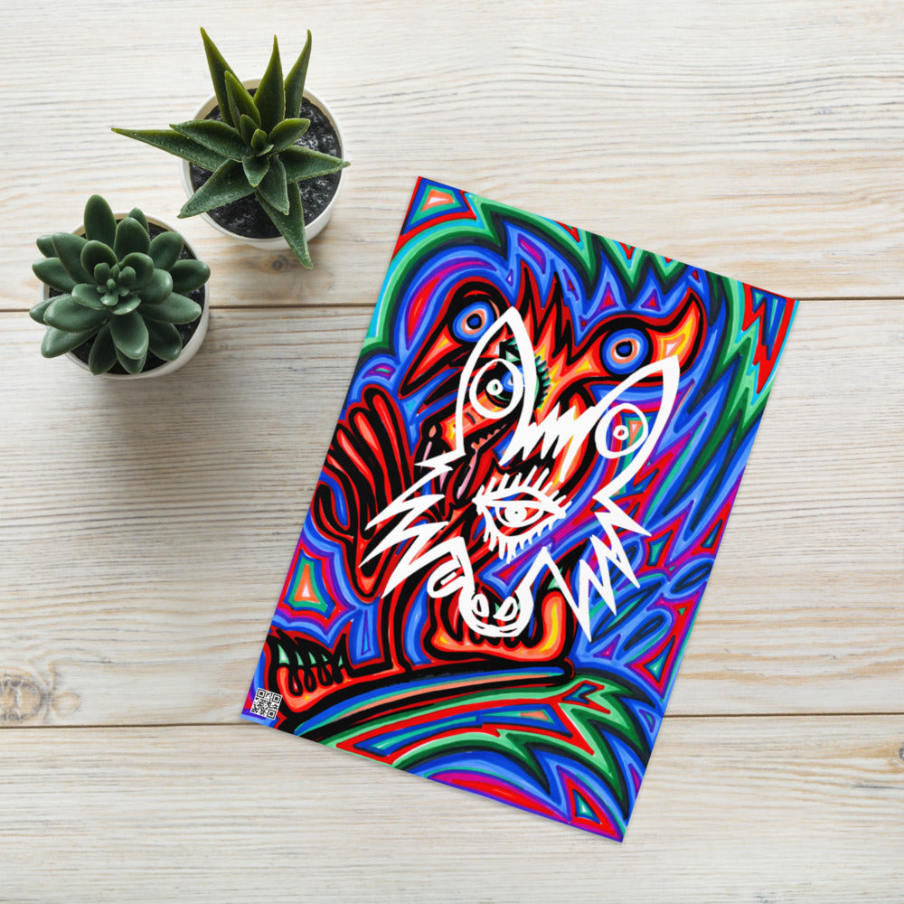 Greeting card 1eyewolf style