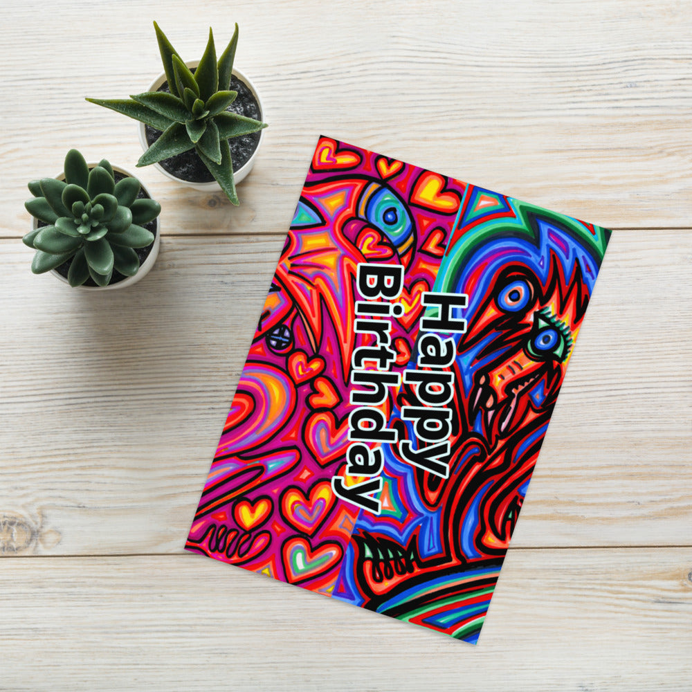 Greeting card 1eyewolf style