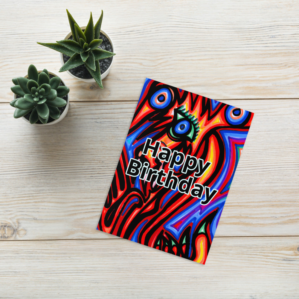Greeting card 1eyewolf style