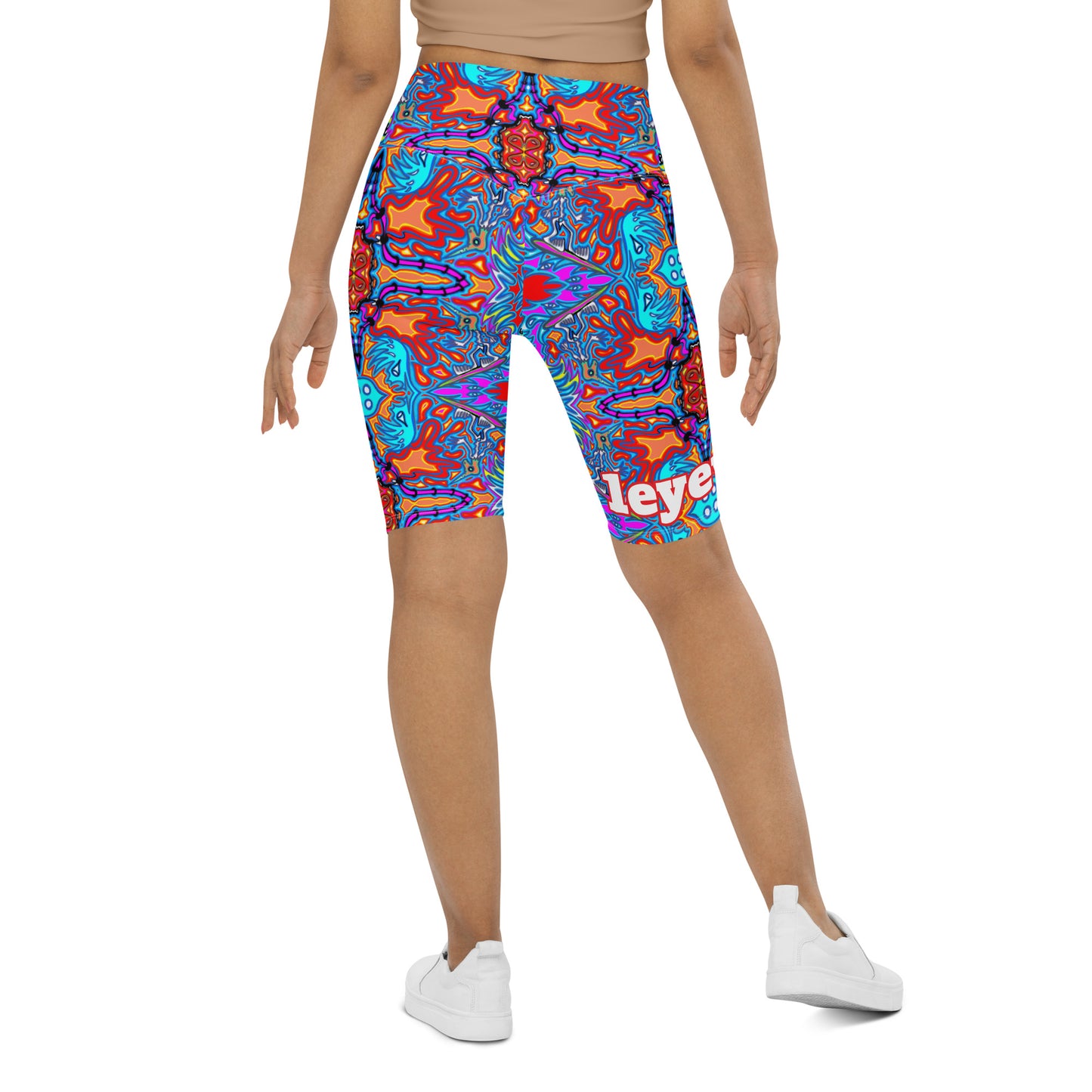Blue surfer Biker Shorts