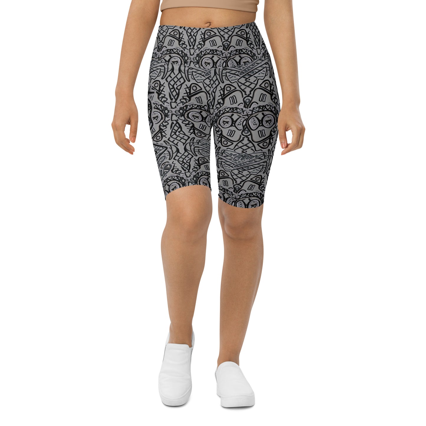 Crazy grey Biker Shorts