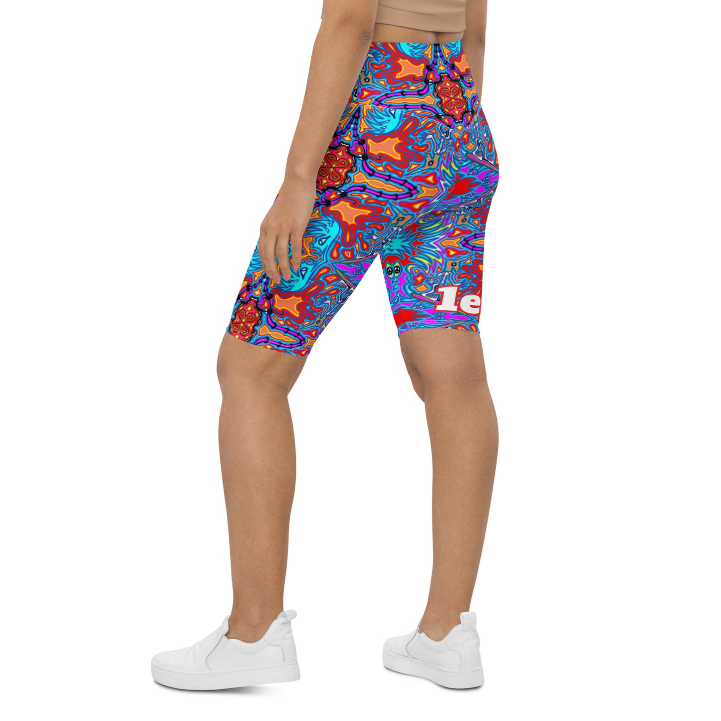 Blue surfer Biker Shorts