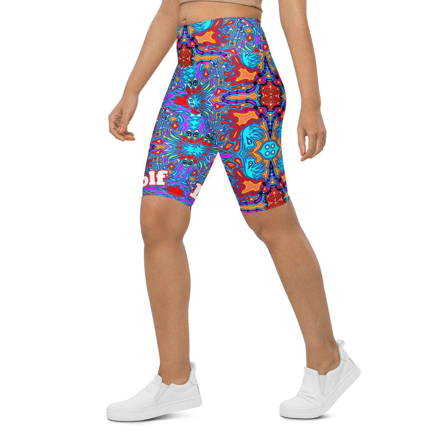 Blue surfer Biker Shorts