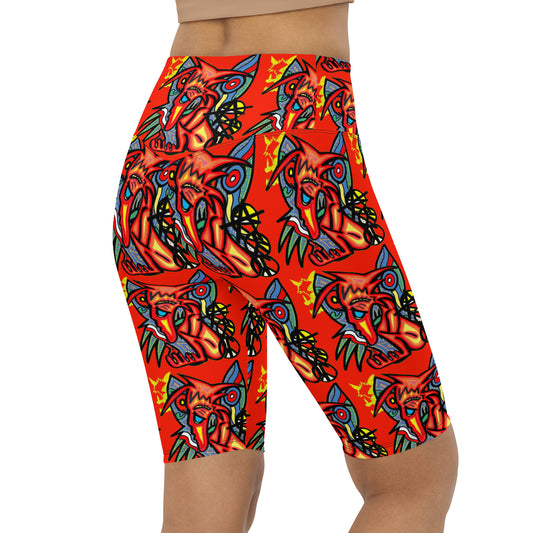 Waiting for waves Biker Shorts