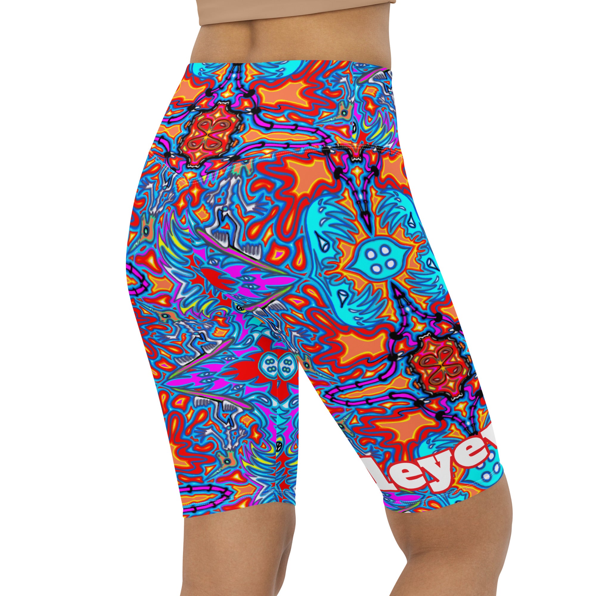 Blue surfer Biker Shorts