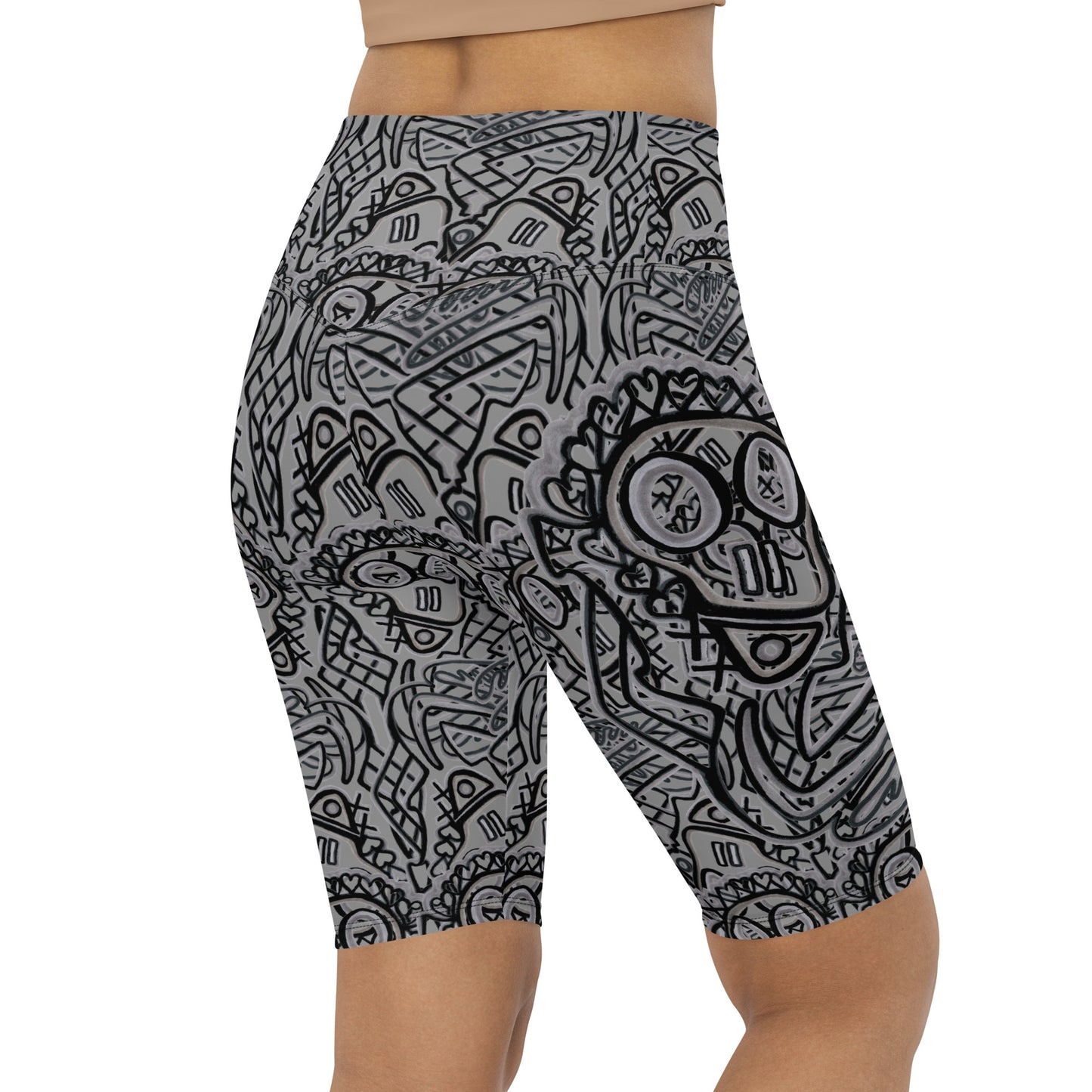 Crazy grey Biker Shorts