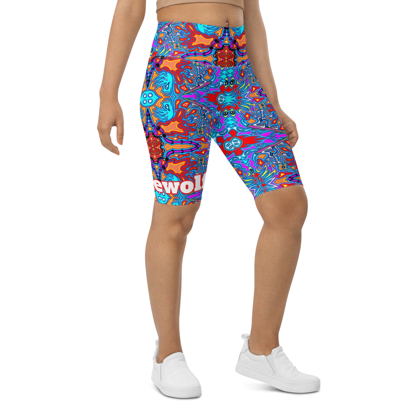 Blue surfer Biker Shorts