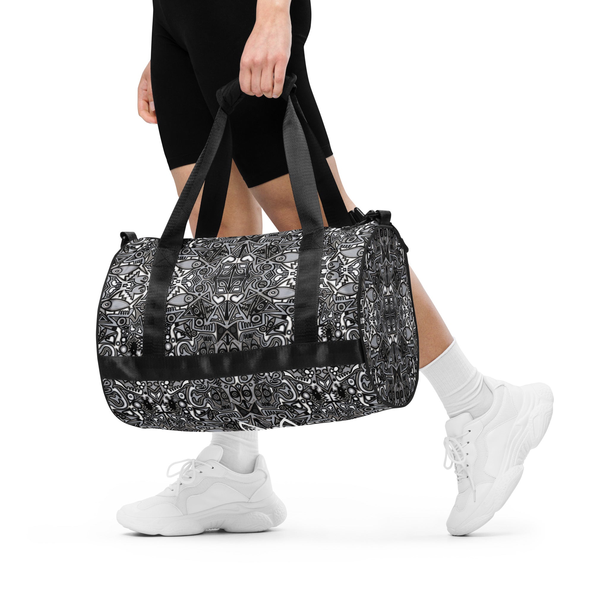 Split All-over print gym bag