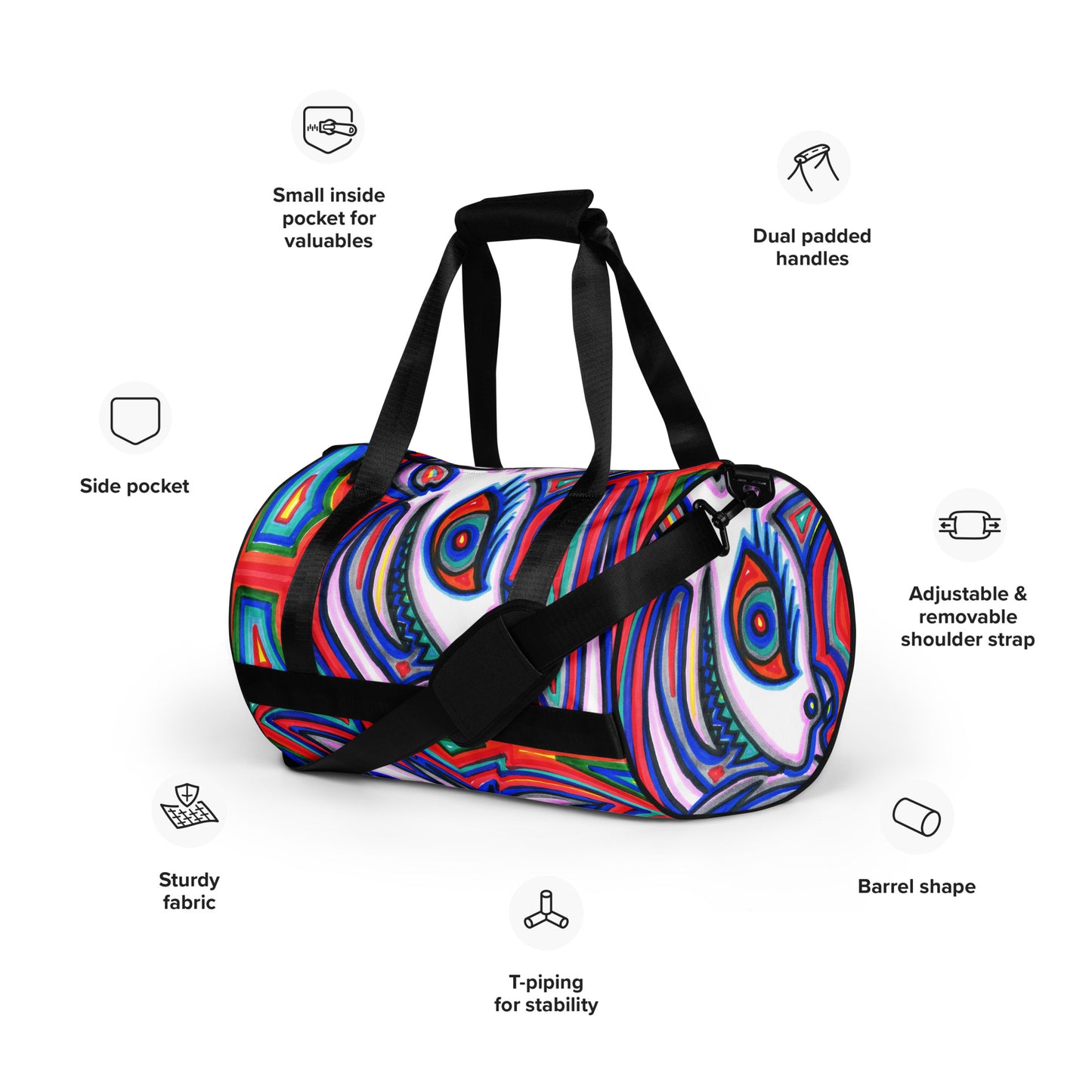 IT WOLF All-over print gym bag