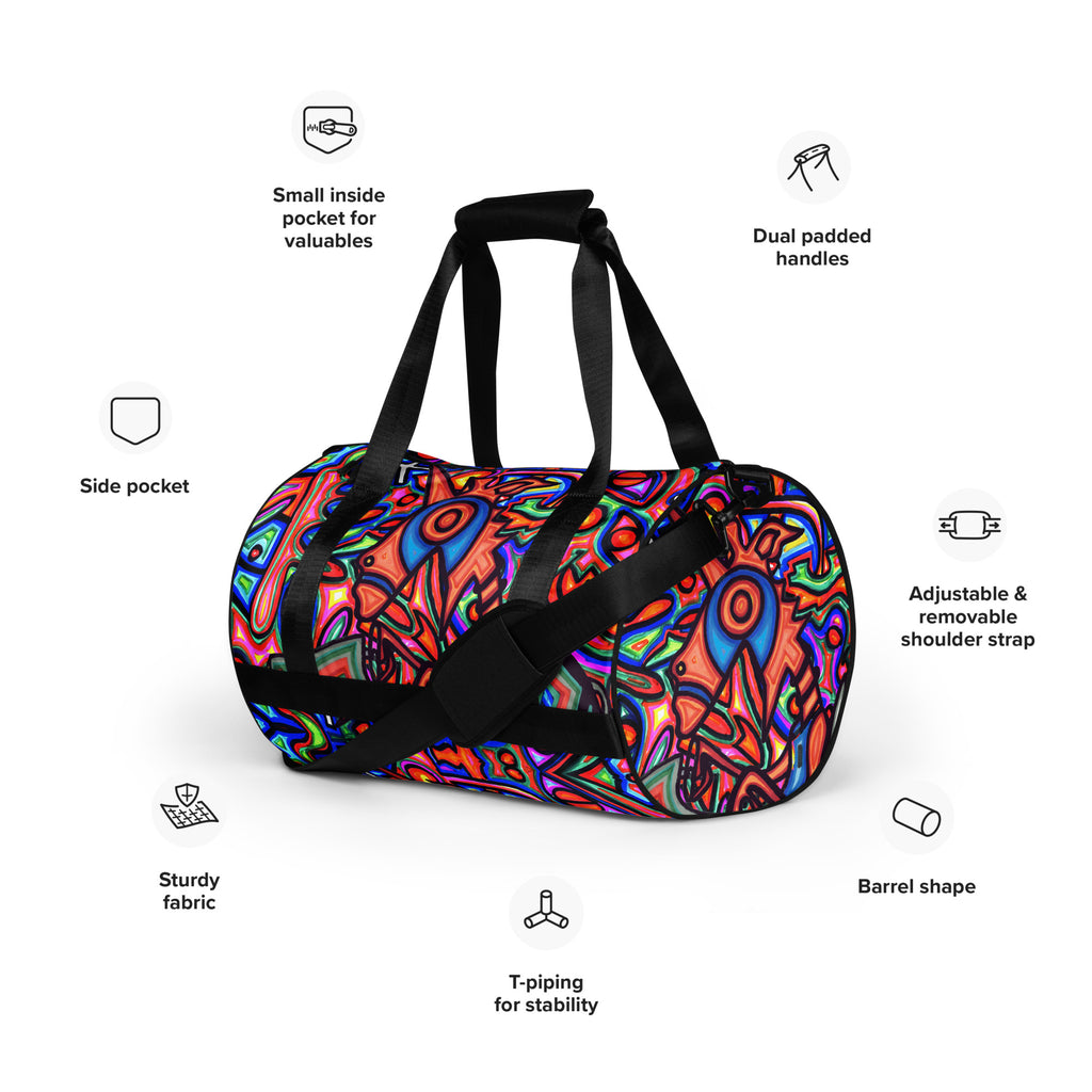 What you looking at All-over print gym bag
