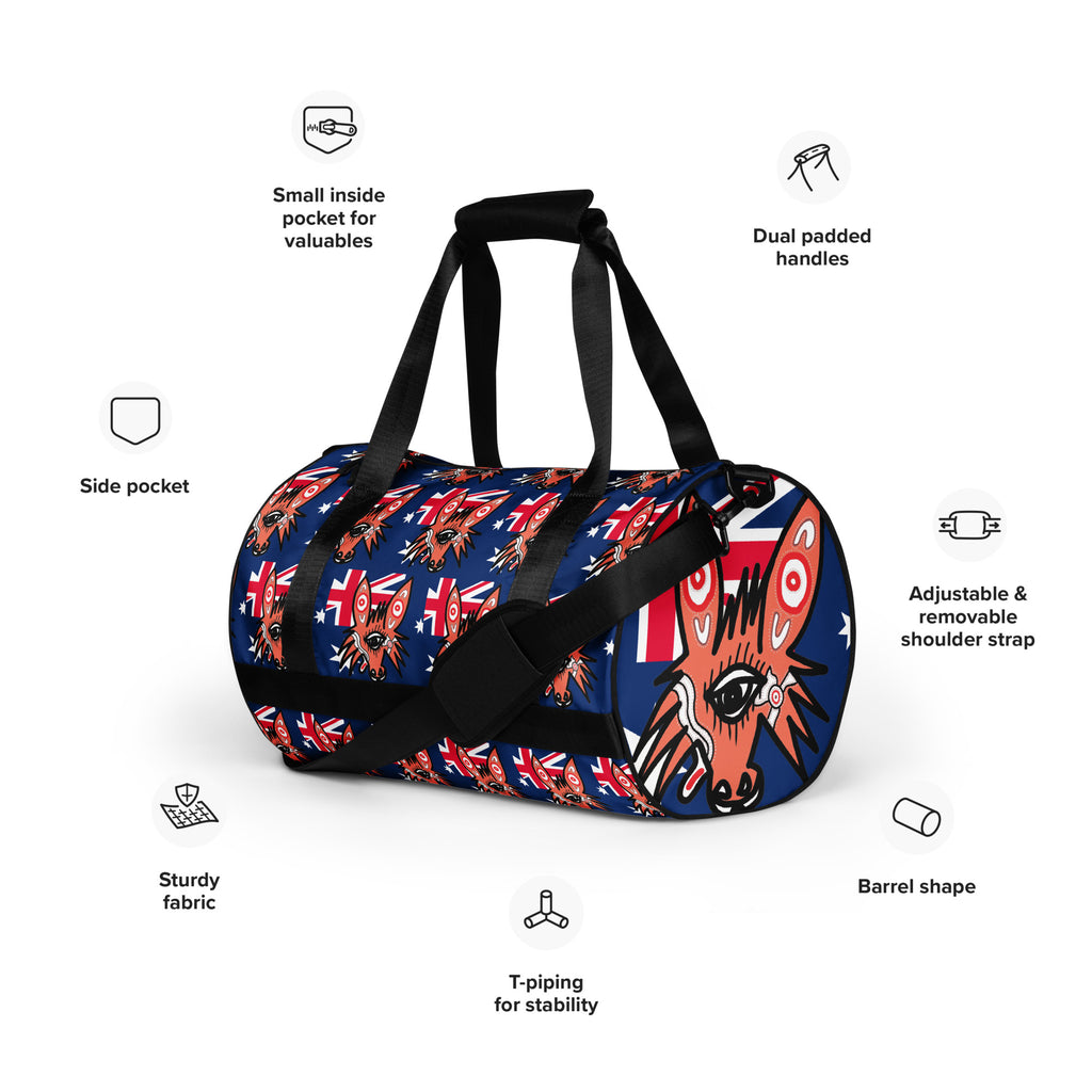 Australian Wolf All-over print gym bag