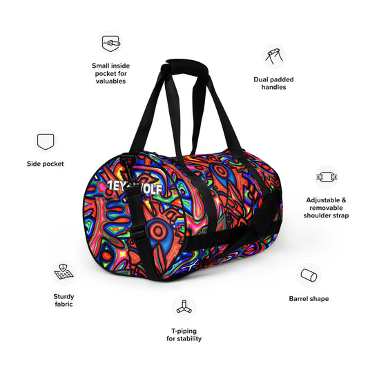 What you looking at All-over print gym bag