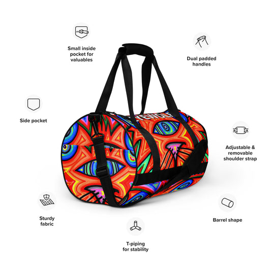 Whats up kitty All-over print gym bag