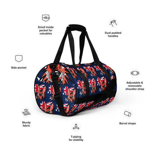 Australian Wolf All-over print gym bag