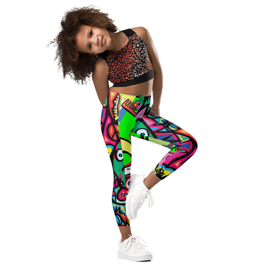 Cartoon blended Kid's Leggings