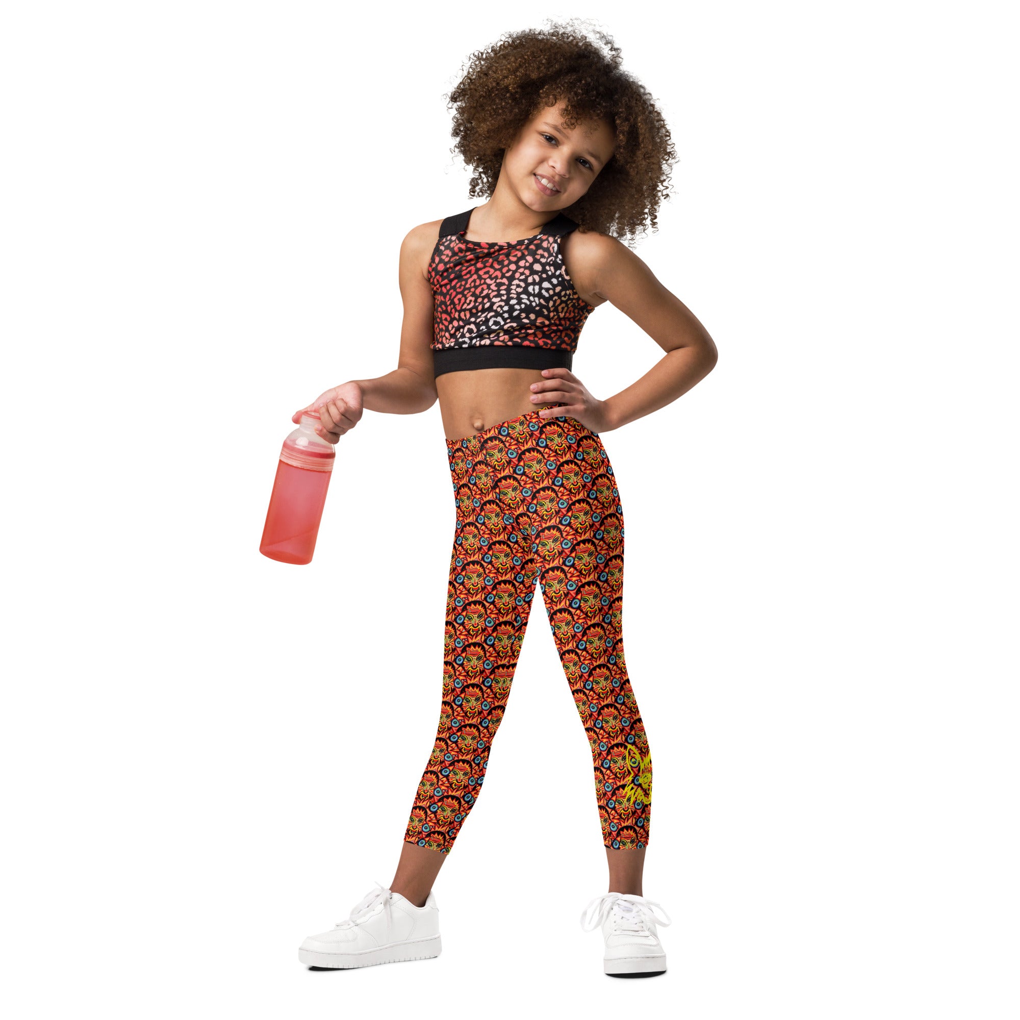 Mini wolf in a tiger suit Kid's Leggings
