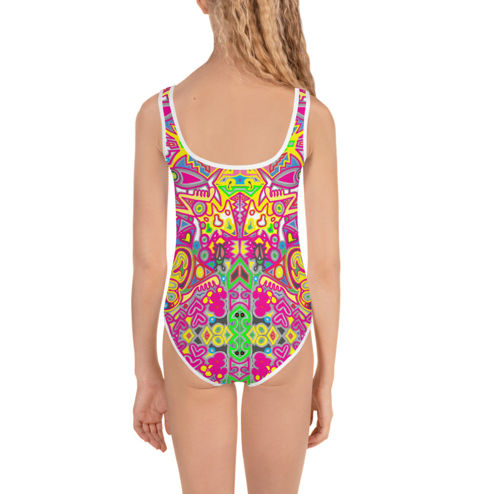 Brilliant Brights All-Over Print Kids Swimsuit