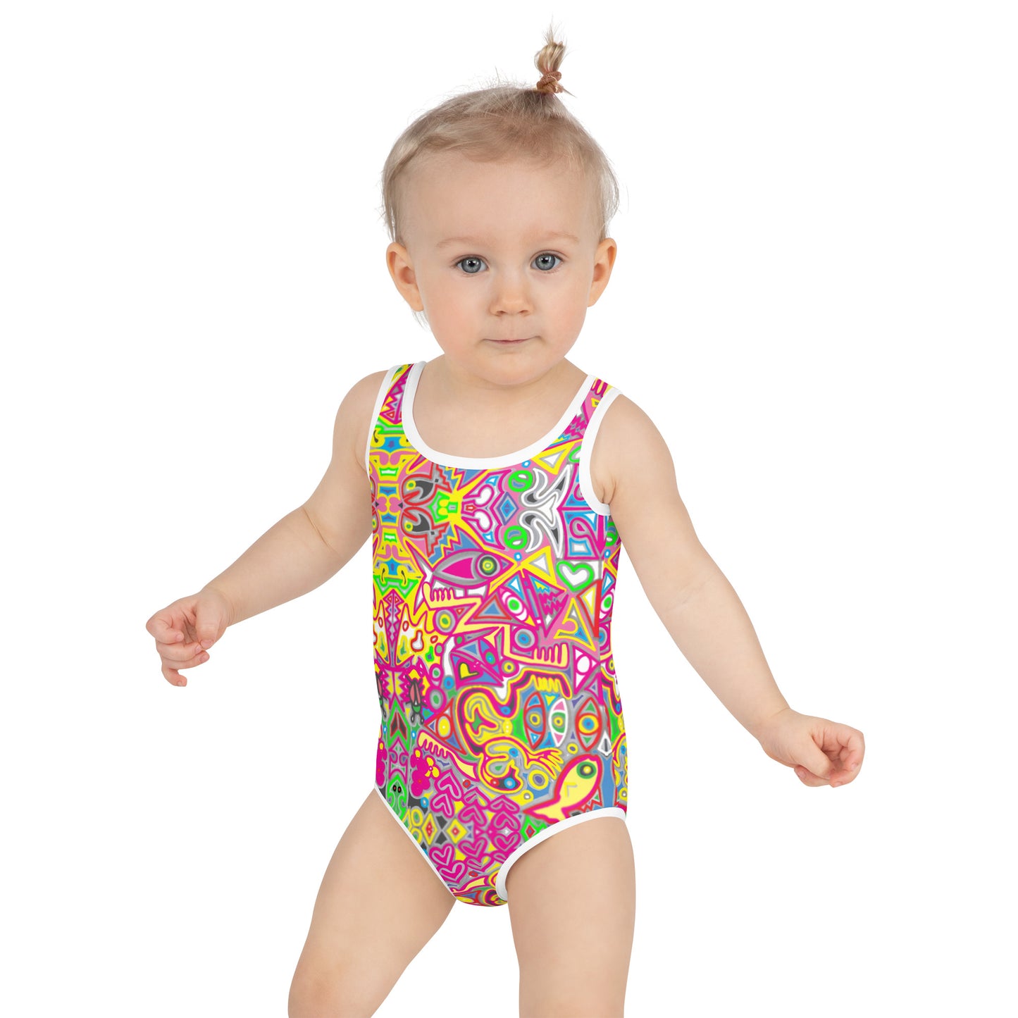 Brilliant Brights All-Over Print Kids Swimsuit