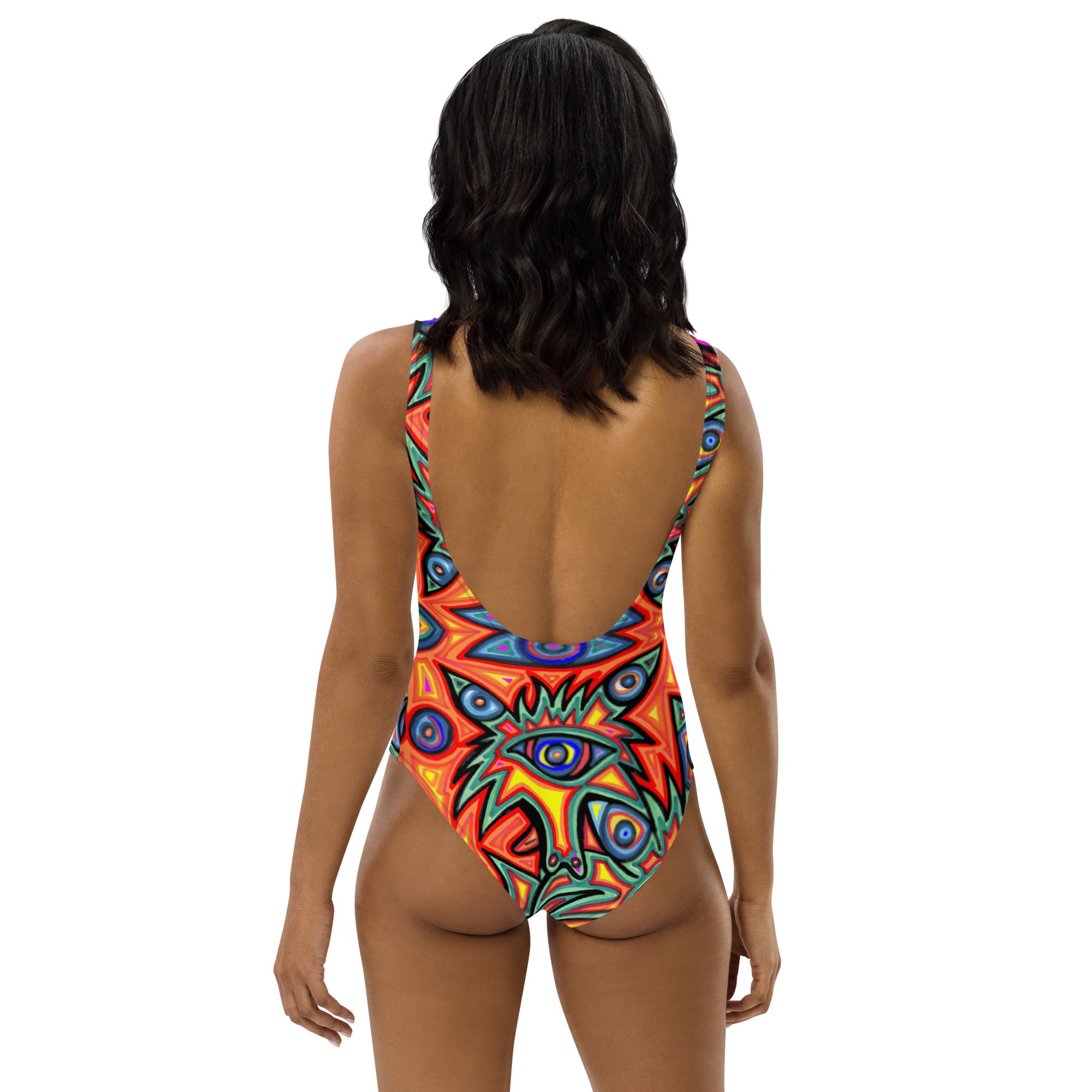Multi wolf One-Piece Swimsuit