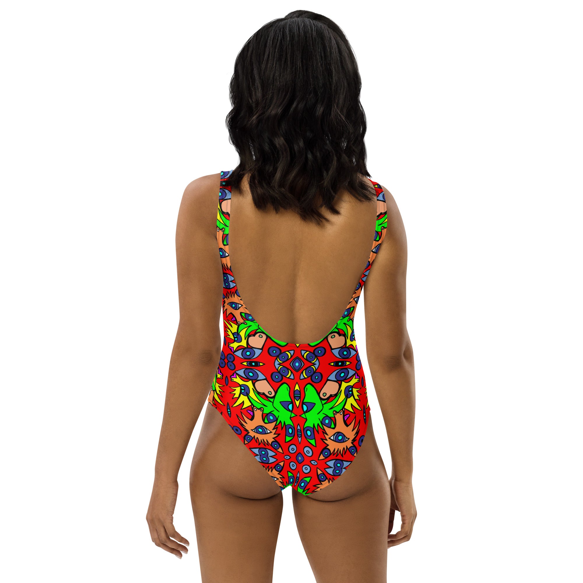2024 red One-Piece Swimsuit