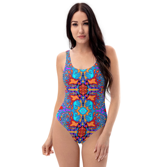 Blue surfer One-Piece Swimsuit