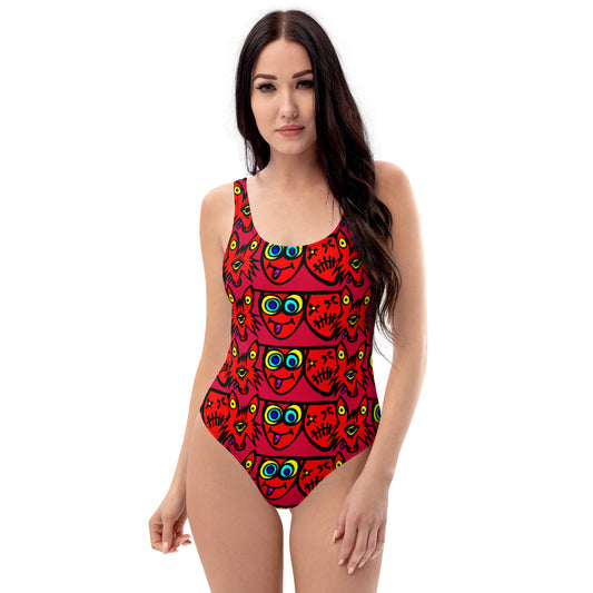 3 Blind wolf One-Piece Swimsuit