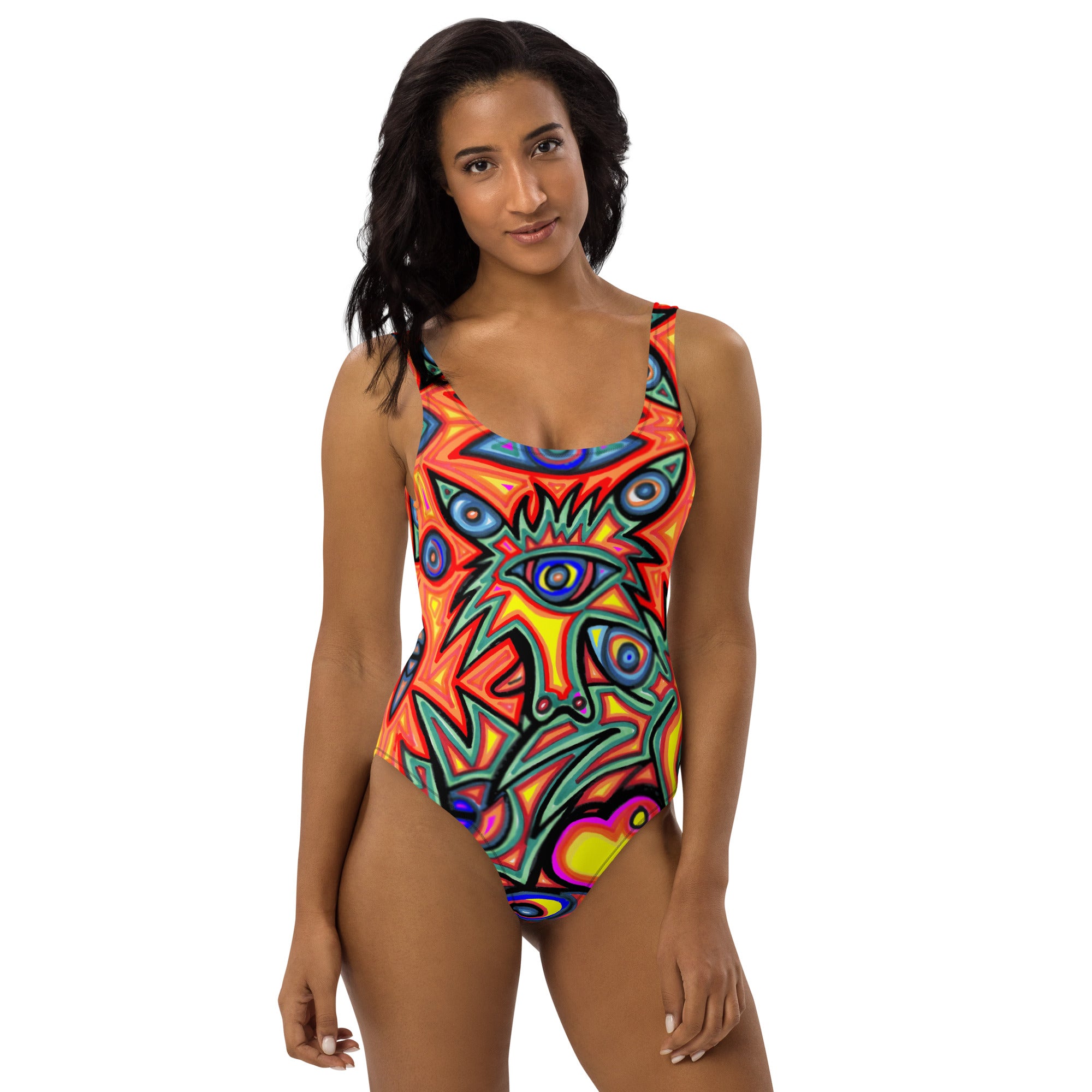 Multi wolf One-Piece Swimsuit