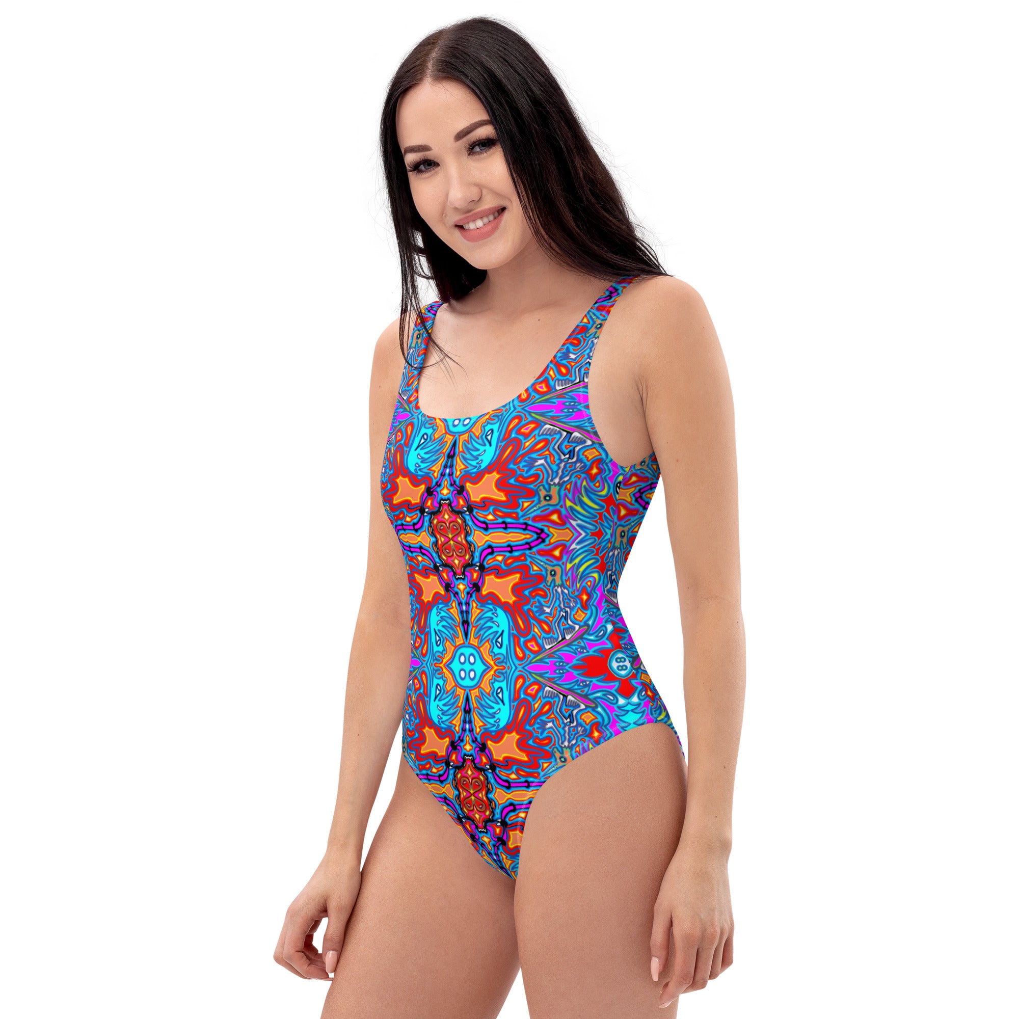 Blue surfer One-Piece Swimsuit