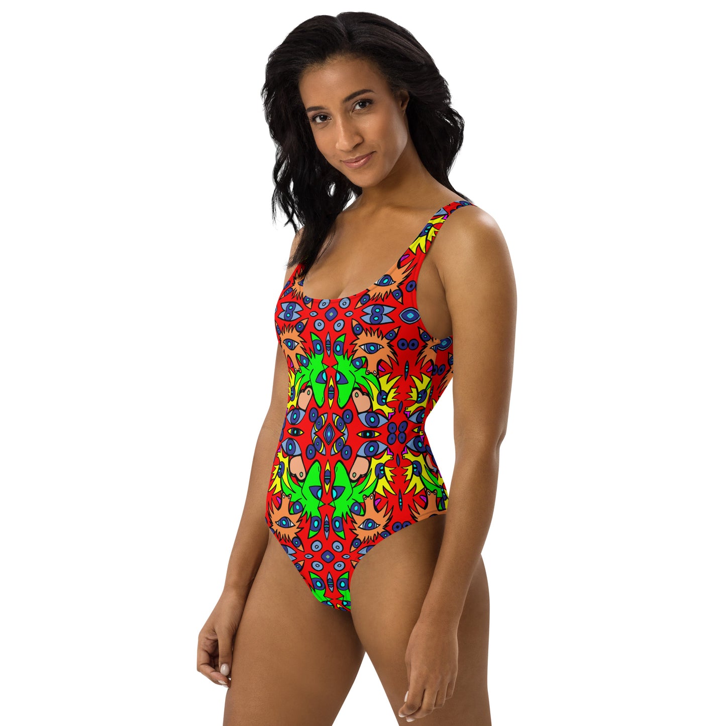 2024 red One-Piece Swimsuit