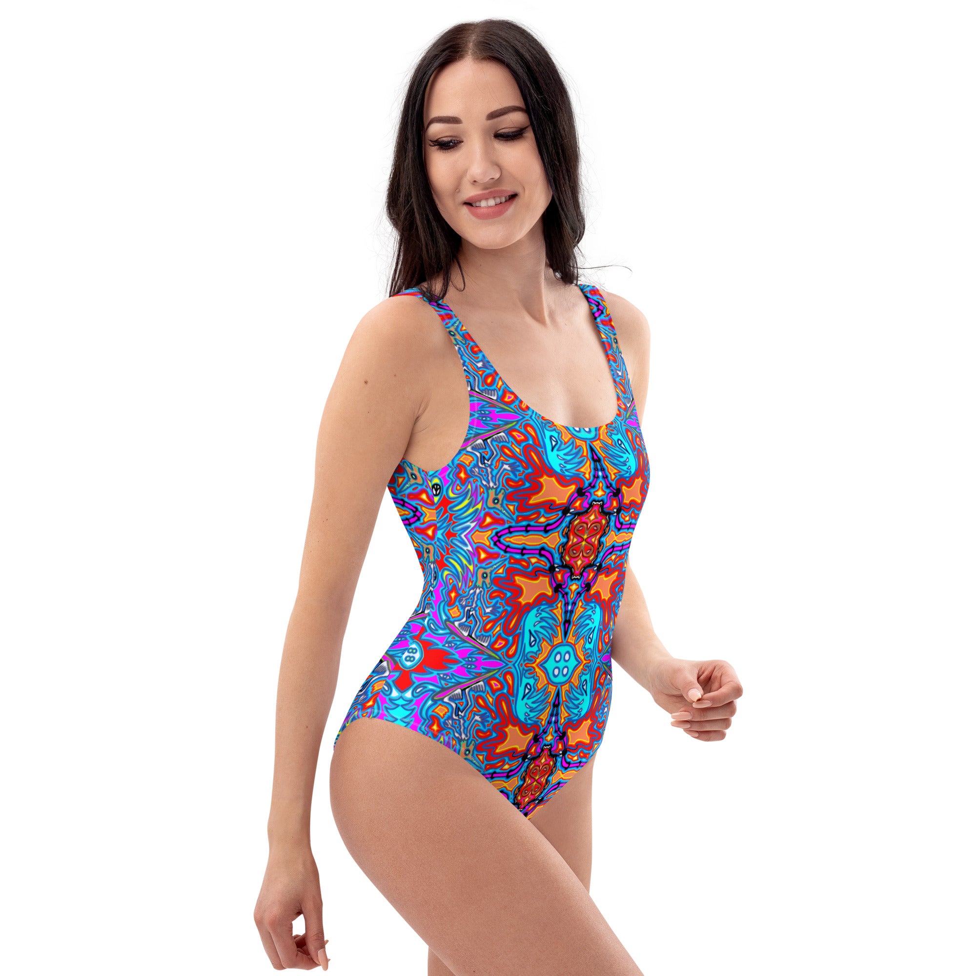 Blue surfer One-Piece Swimsuit