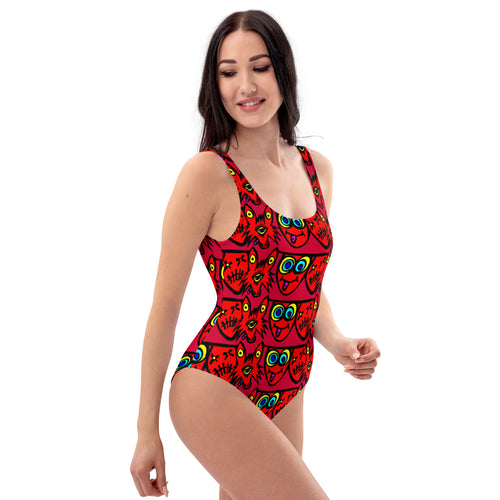 3 Blind wolf One-Piece Swimsuit