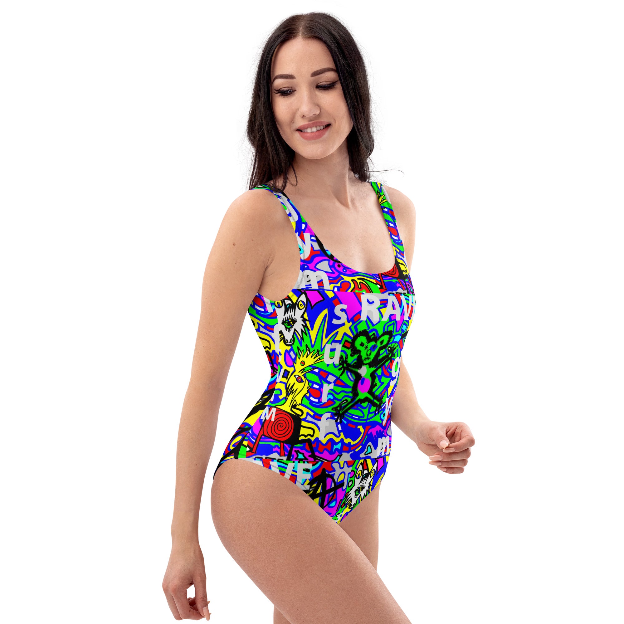 Surf/rave One-Piece Swimsuit