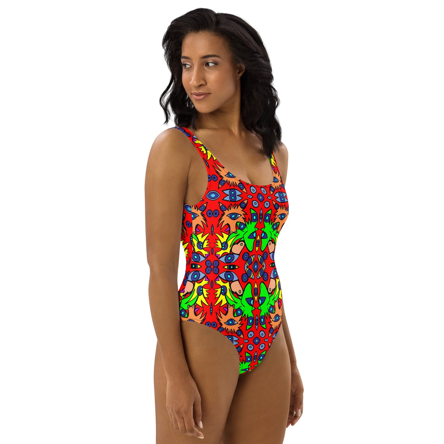 2024 red One-Piece Swimsuit
