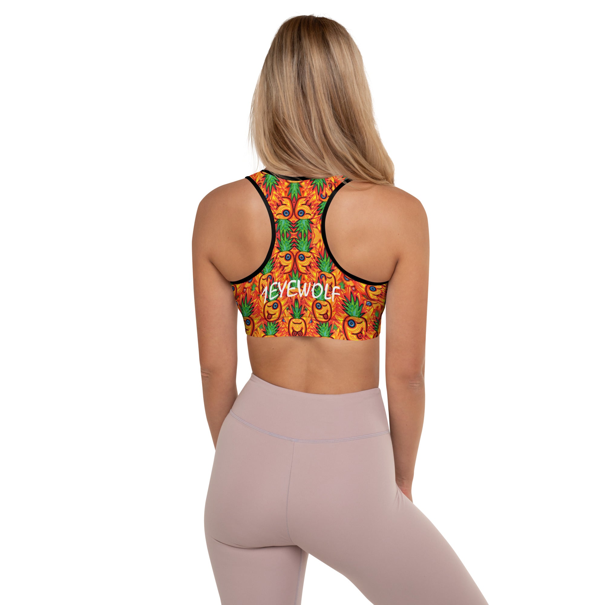 Pineapple crush Padded Sports Bra