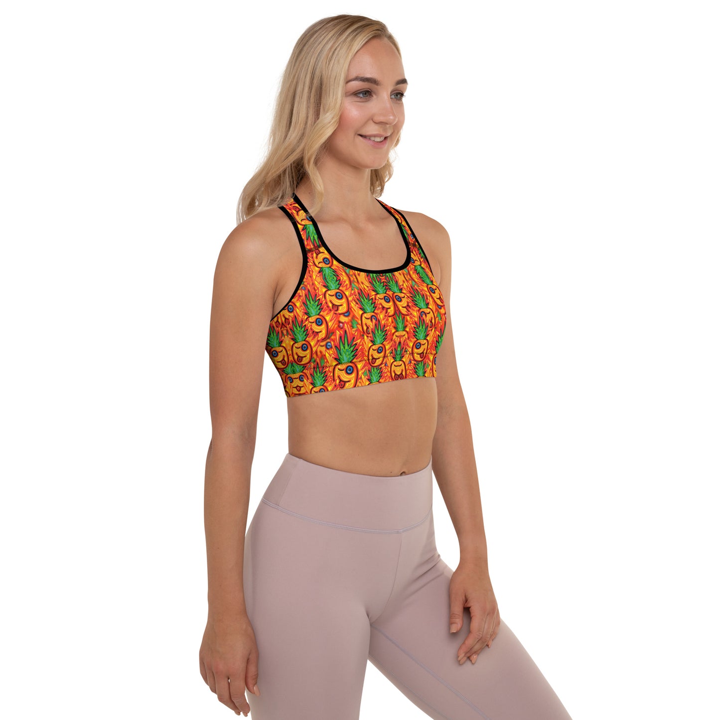 Pineapple crush Padded Sports Bra