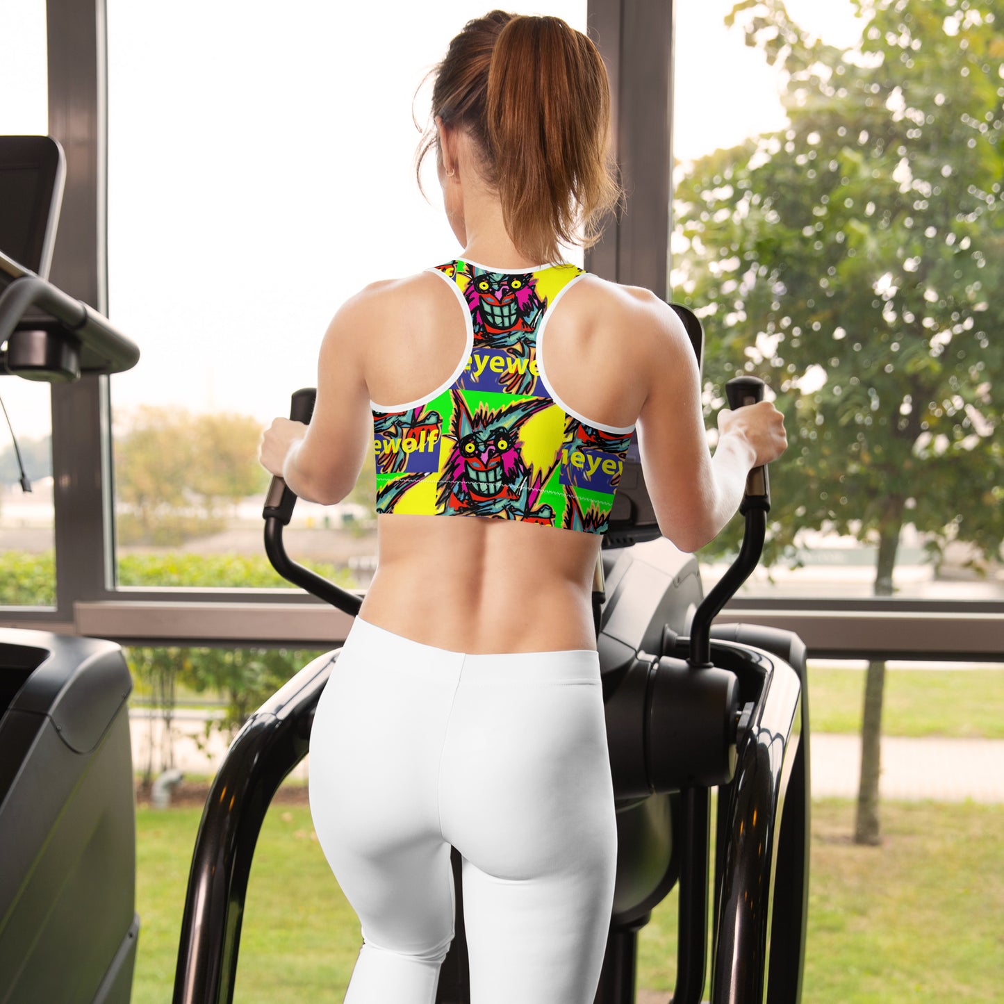 Crazy wolf Padded Sports Bra